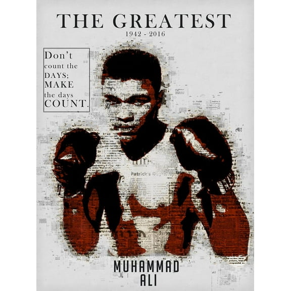 Muhammad Ali Poster Don't Count the Days Make the Days Count Art Print (18x24)
