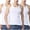 White, variant on Taqqpue 3 PC Men's Shirt Tanks Casual Solid Color Cotton Tank Tops Moisture-Wicking Sleeveless Undershirts Tank Shirt for Men