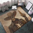 thumbnail image 3 of Area Rugs For Living Room Decor - Western Skull Cowboy Anti Slip Throw Washable Rugs 3x5 For Bedroom, Soft Indoor Carpet For Bedroom Living Room 60x39In, 3 of 5