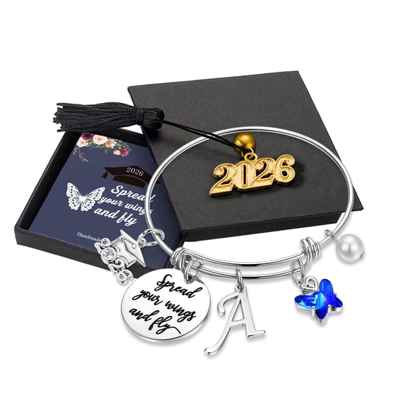 Turandoss 2026 Graduation Gifts for Her Class Of 2026 Inspirational Bangle Bracelet Trendy Jewelry Gifts High School College Senior Grad Gifts for Her Women Best Friends Sister Grad Present