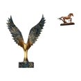 thumbnail image 1 of Estatua de caballo de extendidas de resina, escultura de Feng Shui, figura artística coleccionable, adorno para escritorio, decoración, estanterí, 1 of 8