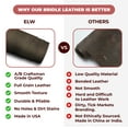 thumbnail image 5 of European Leather Works 12-14 oz4.8-5.6 mm Bridle Veg Tan Leather Pieces Cowhide Black 2PCS 2.5-4 SQ FT Tooling Thick Leather Material Sheets Belts, Holster, Saddle, Scraps, Shapes, Crafting, 5 of 12