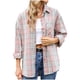 thumbnail image 2 of Blusa holgada de manga larga con estampado y bolsillos para mujer, estilo casual, sin capucha, con abertura frontal, a la moda, 2 of 6
