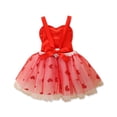 thumbnail image 4 of Vestido Para Niñas Ropa Para Niñas Bebés Día De San Valentín Vestido Love Hopper Lentejuelas Malla Sin Espalda Vestido Rojo Odeerbi LM103-7249, 4 of 9