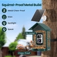 thumbnail image 3 of Soliom Bird Feeder with Camera, AI Species Identification, 2K Live View, Instant Alerts, 5W Solar Panel, Squirrel-Proof Metal Outdoor Bird Feeder, Bird Watching Gift Set, 3 of 10