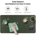 thumbnail image 5 of EMINTA Office Desk Pad Mouse Mat, 2019 Sewing Ultra Thin Waterproof Desk Blotter Protector, Extended PU Leather Desk Writing Mat for Office/Home (Dark Green/Gray, 31.5" x 15.7"), 5 of 9