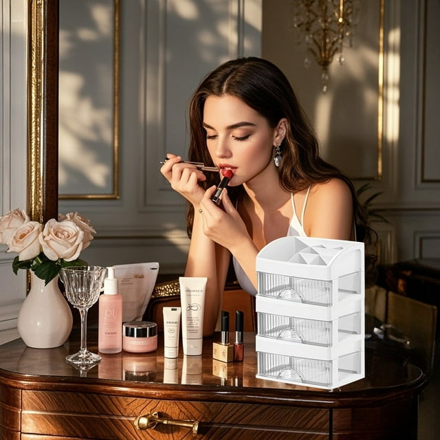 BKER Multifunctional Organizer Storage With Drawers For Countertop Vanity Desktop