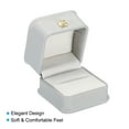 thumbnail image 4 of Uxcell Velvet Ring Box, 2 Pack Wedding Ring Box Vintage Jewelry Holder for Engagement Style 4, Gray, 4 of 6