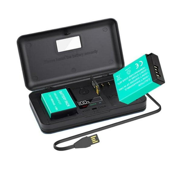 LP-E17 2 Pack 7.2 V 1800mAh Batteries with LCD Multi-Functional Battery Charger Case for Canon EOS M6 Mark II Rebel SL3 250D Kiss X10 M5 77D 750D 760D Rebel T6i T6s 8000D Kiss X8i