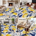 thumbnail image 5 of Yellow Lemon Area Rug 5x8 FT, Non Slip Bedroom Throw Carpet, Blue Leaf Vintage Botanical Summer Spring Washable Soft Floor Carpet Non-Shedding Rug for Living Room Nursery Dorm Office, 5 of 9