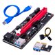 thumbnail image 1 of Cateissary Adaptador PCI-E alimentado por USB 3.0 1X a 16X GPU Extender Tarjeta de condensadores de luz LED de 6 pines Accesorios portátiles para Electrónica miscelánea Cable USB azul, 1 of 6