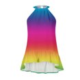 thumbnail image 4 of Vestidos de verano para mujer Tirantes con cordones Ajustar el dobladillo con volantes inferior Sin mangas Vestido de fiesta con lazo Mini vestido Pompotops  qyievc1352, 4 of 8