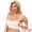 White, variant on Women's Wireless Push Up V Neck Maternity Bralettes S Beige
