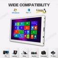 thumbnail image 2 of LESOWN White Small Monitor 7 inch HDMI 1024x600 IPS  LCD Second Screen Display with Speakers for Raspberry Pi Laptop PC, 2 of 13