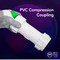 thumbnail image 2 of Válvula de línea media 582DD100 Accesorio de tubería de acoplamiento de compresión de PVC; 1 pulgada; Plástico blanco, 2 of 5