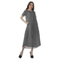 thumbnail image 2 of Moomaya Robes d'Été Imprimées pour Femmes à Manches Courtes en Coton Flex Robe de Soirée, 2 of 5