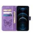 thumbnail image 3 of Nalacover for Google Pixel 7 Pro Wallet Case, Rhinestone Butterfly& Flower Pattern Cover with Card Slots Holder Kickstand, Wrist Strap Handbag PU Leather Magnetic Clasp Shockproof Case,Lightpurple, 3 of 6