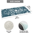 thumbnail image 3 of Coolnut Sea Shells Pattern Bathroom Rugs Bath Mat 39 x 20 Inch Non-Slip Extra Soft and Absorbent Shaggy Bath Carpet for Tub, Shower, Bathroom Home Decor, 3 of 7