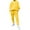 AG140# Yellow, variant on ZXLBBD Male Solid Color Two Piece Suit O Neck Off Shoulder Sweatshirts Drawstring Pocket Pants Set Casual Outdoor Loose Fit Daily Wear