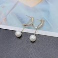 thumbnail image 2 of 925 Silver Pearl Crystal Earrings Drop Dangle earrings Wedding Party Women Jewelry Gift, 2 of 4