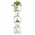 thumbnail image 7 of Flycity 5-Tier Geometric Bookcase, Modern S-Shaped Storage Bookshelf, Multifunctional Display Decor Furniture for Living Room Bedroom Office, White, 7 of 7