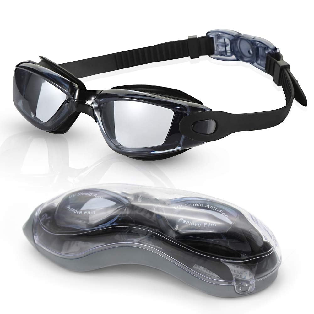 eapsneg Swim Goggles for Adults Men Women Youth, AntiFog UV Protection