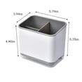 thumbnail image 3 of Steadline Cutlery Storage Organizer Bin with Drain Holes for Knife Fork Spoon Straw Kitchen Utensil Holder Commercial Home Use Countertop Drying Rack Dishwasher Safe Bathroom Office Organization, 3 of 6