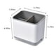 thumbnail image 3 of Cubo organizador de cubiertos Jaula de drenaje de acero inoxidable | Soporte de tubo de paja ranurado para bar cocina milk tea shop | Estante de drenaje de utensilios transpirable | 5.79x5.35x3.94in, 3 of 5