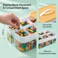 thumbnail image 4 of Plastic Toy Storage Box with Dividers Large Building Block Sorting Bin for Small Toys Creative Toy Organizer Green, 4 of 5