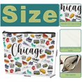 thumbnail image 2 of Bolsa de maquillaje Sldpngo con temática de Chicago, 6 unidades, para mujeres y niñas, 2 of 6