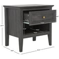 thumbnail image 3 of SAFAVIEH Sondra Traditional 2 Drawer Nightstand,Distressed Black/Gold, 3 of 14