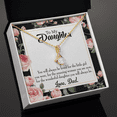 thumbnail image 3 of Alluring Ribbon Necklace with Always Loved Message Card from Dad – 14K White Gold or 18K Gold Finish, 3 of 20
