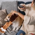 thumbnail image 4 of PET chirriante juguete animales dentición sonando sillón seguro durable interesante chirrido interior presente para jugar juegos de entrenamiento marrón Scienceny PT000664-03, 4 of 7