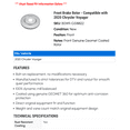 thumbnail image 2 of Front Brake Rotor - Compatible with 2020 Chrysler Voyager, 2 of 2