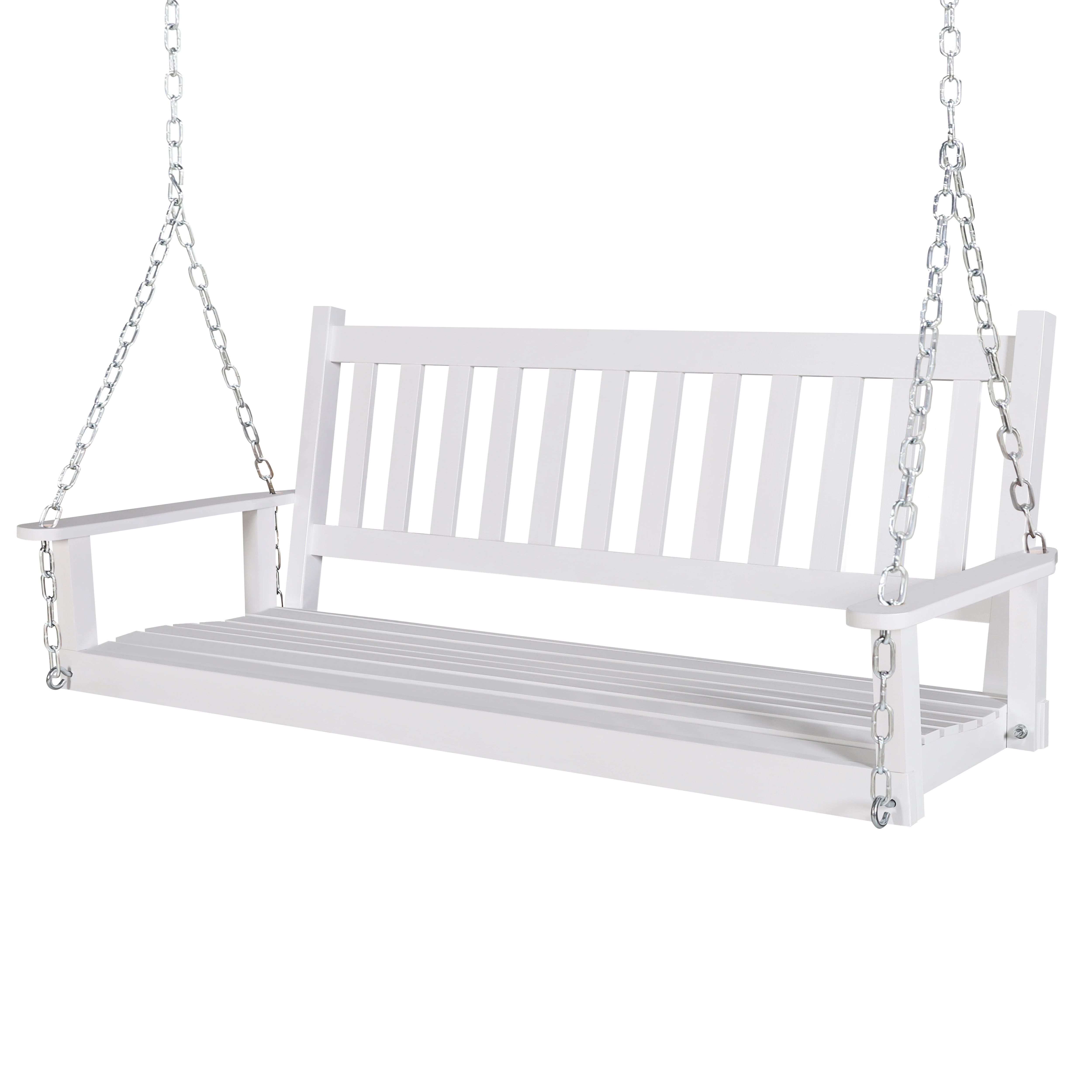 VEIKOUS 5FT Outdoor Hanging Porch Swing Bench with Chains for Garden ...