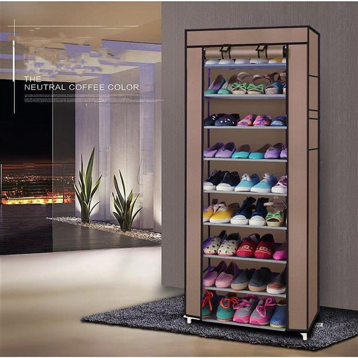 10 tier shoe rack with cover cheap