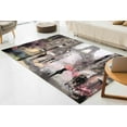 thumbnail image 4 of Kitchen Rugs, Landmark Rug, Landscape Rug, Woman With Pink Umbrella and Eiffel Painting Rug, View Rugs, Modern Rugs, 3D Printed Rug, 2.3'x3.3' - 70x110 cm, 4 of 4