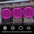 thumbnail image 4 of 12INCH Outdoor/Indoor LED Christmas Light Ball,Foldable Metal Sphere Lights, Connectable Waterproof 16 Modes with Timer, Hanging Tree Globe Lights for Holiday Christmas Decorations (PINK), 4 of 7