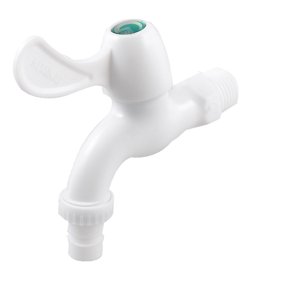 Replacement Blue Push Handle White Plastic Faucet For Water