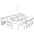 thumbnail image 1 of Perchas de clip plegables con 32 clips de secado, percha de ropa interior con clips, pinza de plástico para ropa y percha de secado por goteo para calcetines, sujetadores, lencería, ropa blanca, 1 of 3