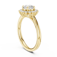 thumbnail image 3 of Zuwelria Certified Moissanite Promise Rings for Her | 1.25 Ct Latest Round Shape Moissanite Diamond Engagement Ring for Women | Halo Rings | 18K Yellow Gold Plated Silver Size 9, 3 of 8