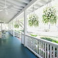 thumbnail image 4 of HWRETIE Enredadera artificial de gloria de la mañana,planta colgante,guirnalda de flores de seda de rosas falsas,decoración de pared para boda,hogar,jardín,enredadera de flores simuladas, 4 of 9