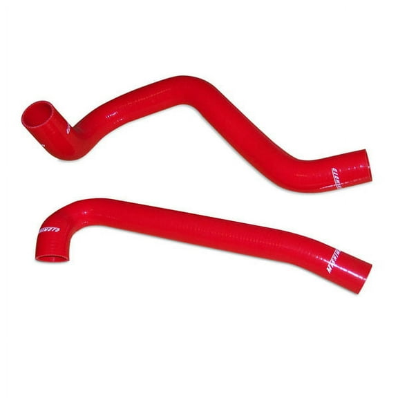 Mishimoto MMHOSE-WR4-97RD Silicone Water Hose Kit Compatible With Jeep Wrangler 4Cyl 1997-2006 Red