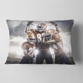 thumbnail image 2 of Designart American Footballer in Action - Sport Throw Pillow - 12x20, 2 of 5
