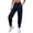 Blue, variant on High Waist Ankle Length Women's Casual Pants with Pockets, Stretch Fabric Daily Wear Trousers for Work Office Summer 2025