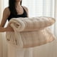 thumbnail image 4 of Manta Grande De Felpa, Suave Algodn, 119 X 200 Cm, Diseo Reversible, Acogedora Para La Cama O La Sala De Estar, Paquete De 1, Beige, Ukhbmc, 4 of 8