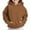 Brown, variant on Girls Oversized Hoodies Sweatshirts Casual Loose Long Sleeve Fleece Pullover Tops Drop Shoulder Fall Sweatshirt Hooded with Pocket for Kids 4-14Y