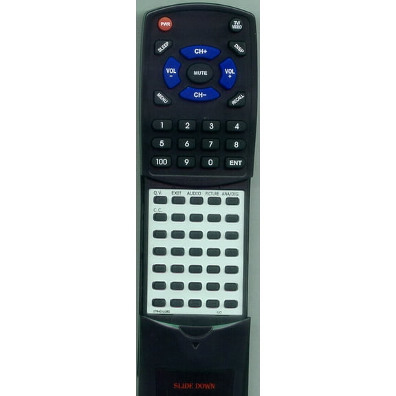 Replacement Remote for ILO 07640NJ060, RT07640NJ060, DTV2794, DTV2794A