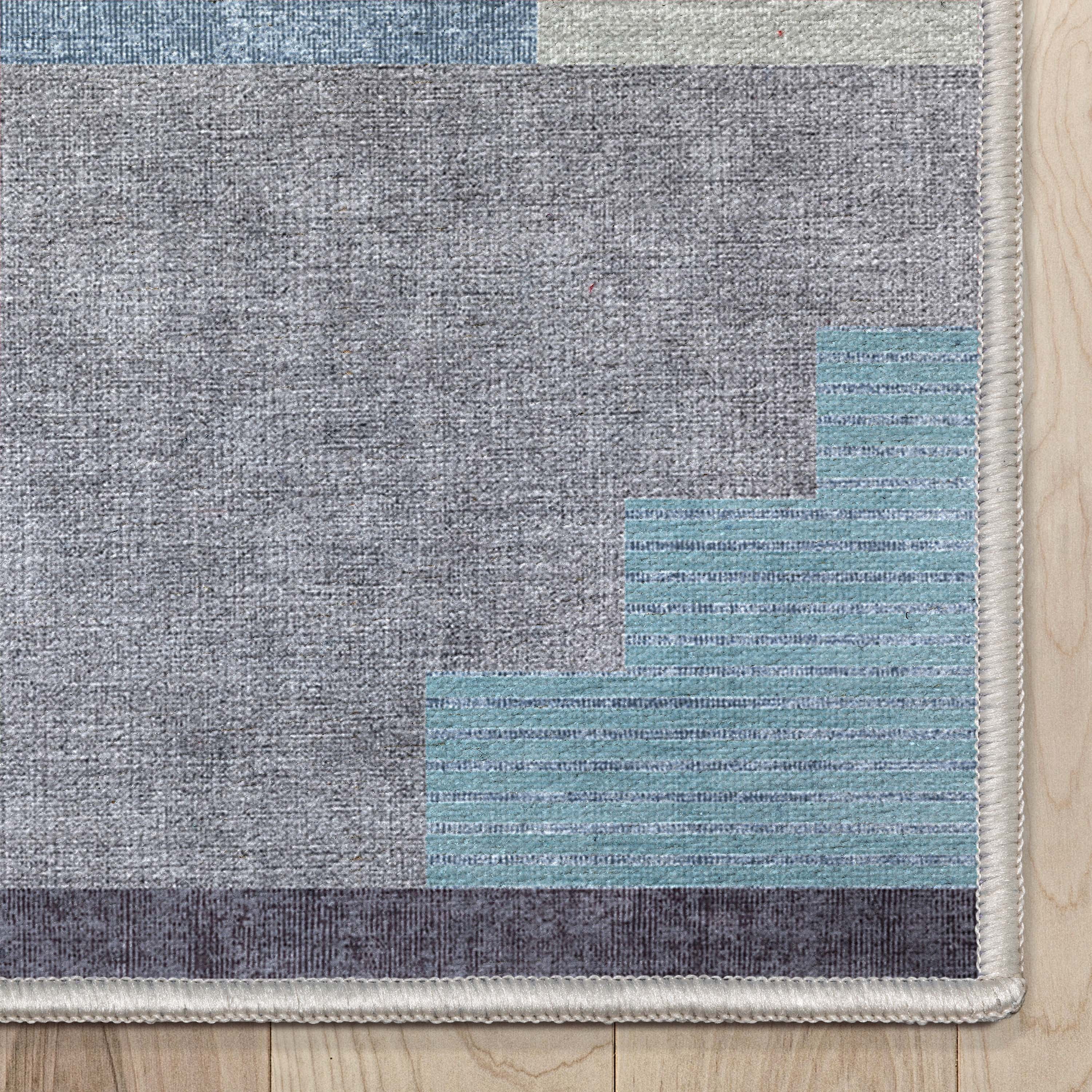 Well Woven Apollo Portsmouth Vintage Southwestern Blue Flatweave 5'3" x 7'3" Area Rug