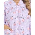 thumbnail image 5 of Casual Nights Women's Floral Snap Front Flannel Duster Long Sleeve Lounger Dress, 5 of 5